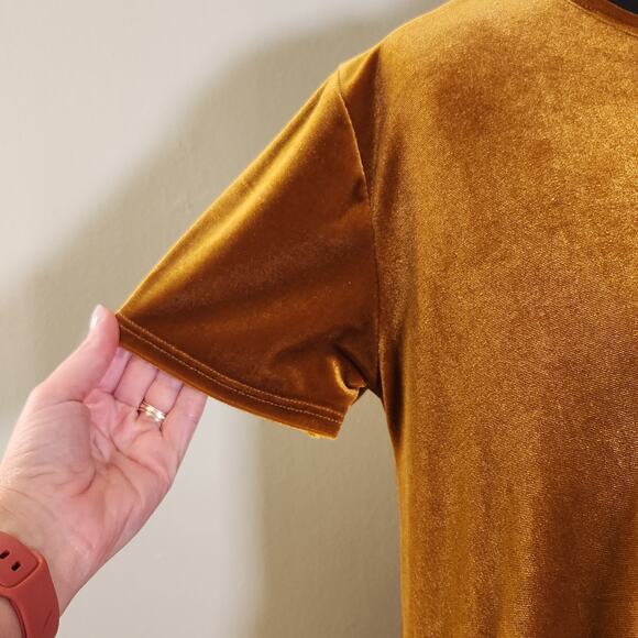 ENTRO Rust Velvet Oversized Top, Size Medium - Picture 5 of 10